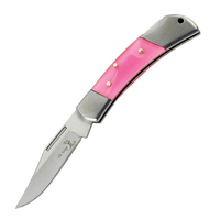Elk Ridge Pink Lockback Pocket Knife 75mm Closed Length (K-ER-125PK)