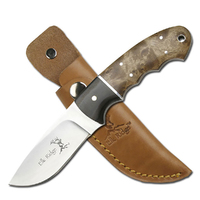 Elk Ridge Burl Wood Handle Stainless Steel Hunting Knife 197mm (K-ER-128)