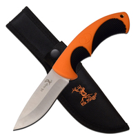 Elk Ridge Orange Rubber Handle Knife w/ Sheath 235mm (K-ER-200-02D)
