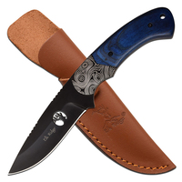 Elk Ridge Blue Handle Fixed Blade Knife w/ Sheath 203mm (K-ER-200-09BL)
