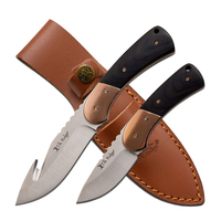 Elk Ridge Black Pakkawood Handle Knife Set (K-ER-200-10BK)