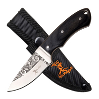 Elk Ridge Black Hunting Knife w/ Sheath 152mm (K-ER-200-18BK)