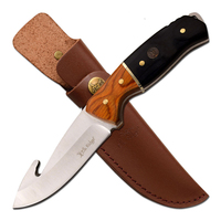 Elk Ridge Gut Hook Pakkawood Knife w/ Sheath 222mm (K-ER-200-19GBK)