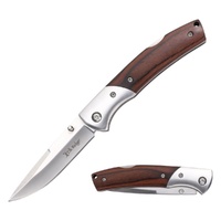 Elk Ridge Wood & Stainless Lockback Pocket Knife Wood Handle 185mm