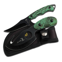 Elk Ridge Green Camo Hunting Knife Set w/ Sheath (K-ER-300CA)