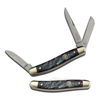 Elk Ridge Abalone 3 Blade Pocket Knife 89mm Closed Length (K-ER-323AB)