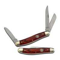 Elk Ridge Pakkawood 3 Blade Pocket Knife 90mm Closed Length (K-ER-323W)