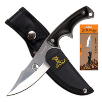 Elk Ridge Raghorn Fixed Blade Knife Black Wooden Handle 171mm (K-ER-534BKCS)