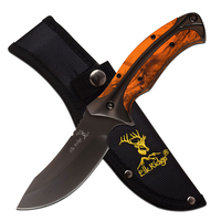 Elk Ridge Orange Camo Hunting Knife w/ Sheath 222mm (K-ER-560OC)