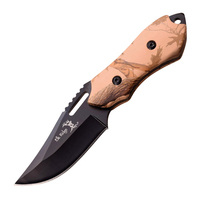 Elk Ridge Camo Pakkawood Fixed Blade Knife w/ Sheath 152mm (K-ER-562BC)