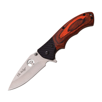 Elk Ridge Linerlock Pakkawood Folding Knife 114mm Closed Length (K-ER-566SPW)