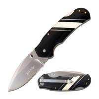 Elk Ridge Black & White Pocket Knife 114mm Closed Length (K-ER-949BK)