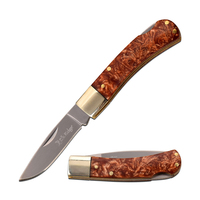 Elk Ridge Brown Resin Pocket Knife 76mm Closed Length (K-ER-951BR)
