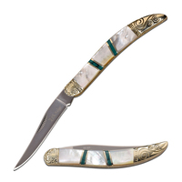 Elk Ridge Pearl Stone Folding Knife 76mm Closed Length (K-ER-952MPC)