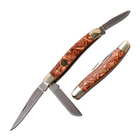 Elk Ridge 3 Blade Folding Knife 89mm Closed Length (K-ER-953BR)