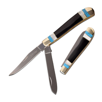 Elk Ridge 2 Blade Pearl Stone Pocket Knife 95mm Closed Length (K-ER-954MSC)