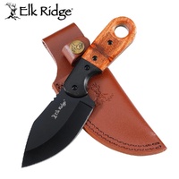 Elk Ridge Black Oxidized Stainless Steel Fixed Blade Knife (K-ER-FIX113BK)