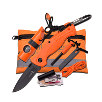 Elk Ridge Hi-Vis Survival Kit Orange w/ Pouch (K-ER-PK4)