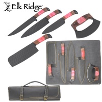 Elk Ridge Pink & Brown Durable Kitchen Knife Set 5 Piece (K-ER-S002)