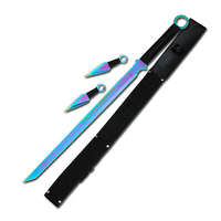 Fantasy Master Rainbow Sword & Throwing Knives Combo (K-FM-644TRB)