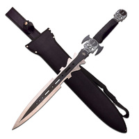 Fantasy Master Skull Stainless Steel Short Sword Black 692mm (K-FM-681BK)