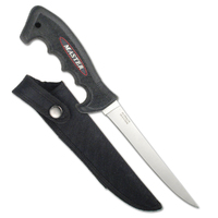 Master Fillet Knife & Sheath Textured Rubber Handle 317mm (K-HK-010)
