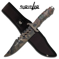 Survivor Camouflage Bowie Knife incl Nylon Sheath (K-HK-1037S)