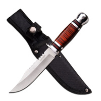 Survivor Sawback Fixed Blade Knife with Nylon Sheath 266mm (K-HK-782S)