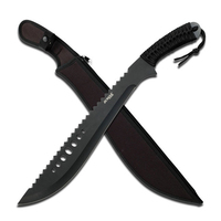 Jungle Master Sawback Machete w/ Paracord Wrapped Handle (K-JM-031B)