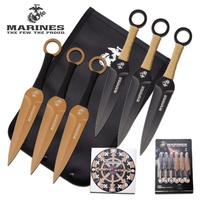 USMC Throwing Academy Throwing Knives 6 Pack 229mm (K-M-T001-6CS)