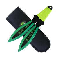 Biohazard Neon Green Paracord Wrapped Throwing Knife Set (K-M4356)