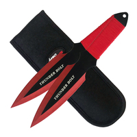 Aeroblades Red Paracord Wrapped Throwing Knife Set (K-M4357)