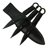 Innercore Black Paracord Wrapped Throwing Knife Set (K-MI185)