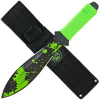 Xhunter Zombie Nick Black & Green Throwing Knife 225mm (K-MI224)