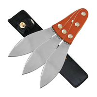 Marbles Brown Leather Handle Throwing Knife Set 215mm (K-MR288)