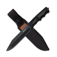 M-Tech USA Black Fixed Blade w/ Glass Breaker (K-MT-086)