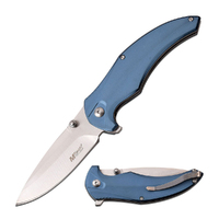 M-Tech USA Blue Aluminium Ball Bearing Pocket Knife 203mm (K-MT-1035BL)