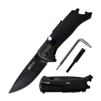 M-Tech USA Black Multi-Purpose Pocket Knife 121mm Closed Length (K-MT-1082BK)