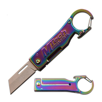 M-Tech USA Rainbow Tinite Folding Razor 90mm Closed Length (K-MT-1171RB)