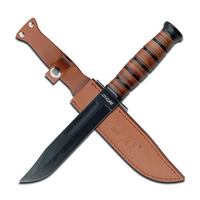 M-Tech USA Leather Handle Fixed Knife 304mm (K-MT-122)