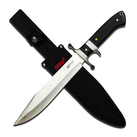 M-Tech USA Black & Silver Pakkawood Knife w/ Sheath 381mm (K-MT-20-04)