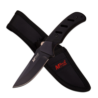 M-Tech USA Rubber Handle Knife with Sheath - Black (K-MT-20-71BK)