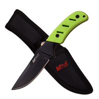 M-Tech USA Green Rubberised Handle Knife w/ Sheath 203mm (K-MT-20-71GN)
