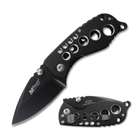 M-Tech USA Black Anodised Pocket Knife 89mm Closed Length (K-MT-425BK)