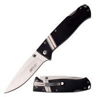 M-Tech USA Pakkawood Lockback Folding Knife Black 203mm (K-MT-966BK)