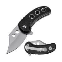 MTech USA Small Fat Pocket Knife Black Aluminium Handle 133mm