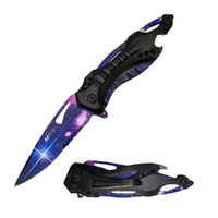 MTech USA Galaxy Pocket Knife Black Aluminium Handle (K-MT-A705GLXNS)