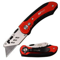 M-Tech USA Red Utility Blade Folding Knife 95mm Closed Length (K-MT-UT001RD)
