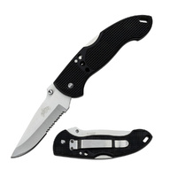 Master USA Black ABS Handle Folding Pocket Knife 190mm (K-MU-1123BK)