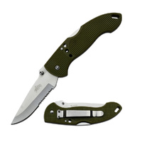 Master USA Green ABS Handle Folding Pocket Knife 190mm (K-MU-1123GN)